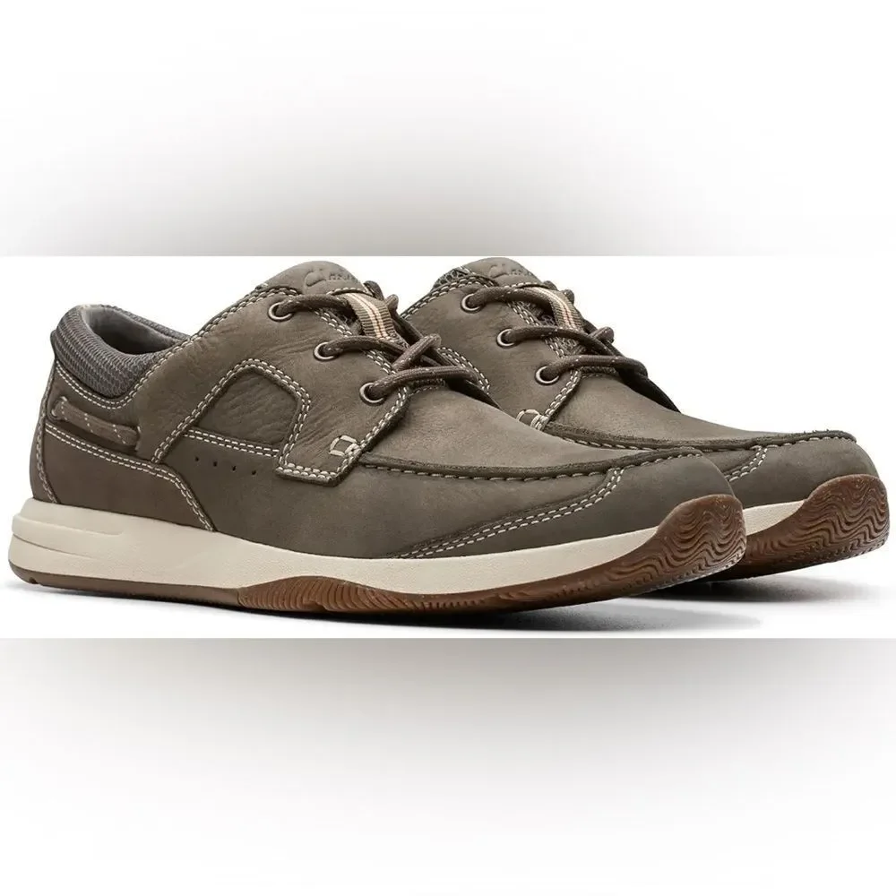 Clarks men’s Sailview lace men’s leather lace up sneakers • Sz 13